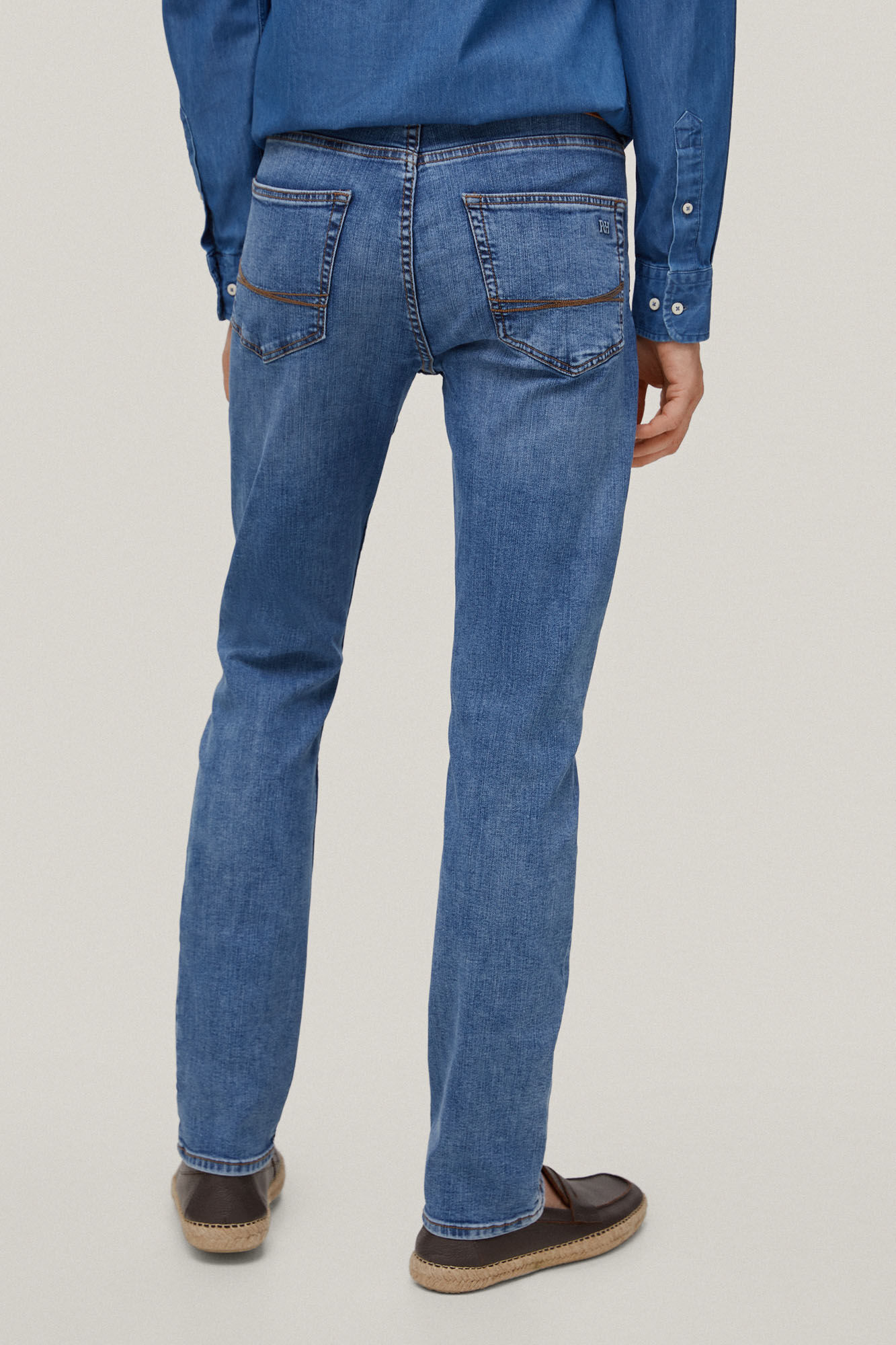 Calça jeans premium flexível e slim fit - Azul