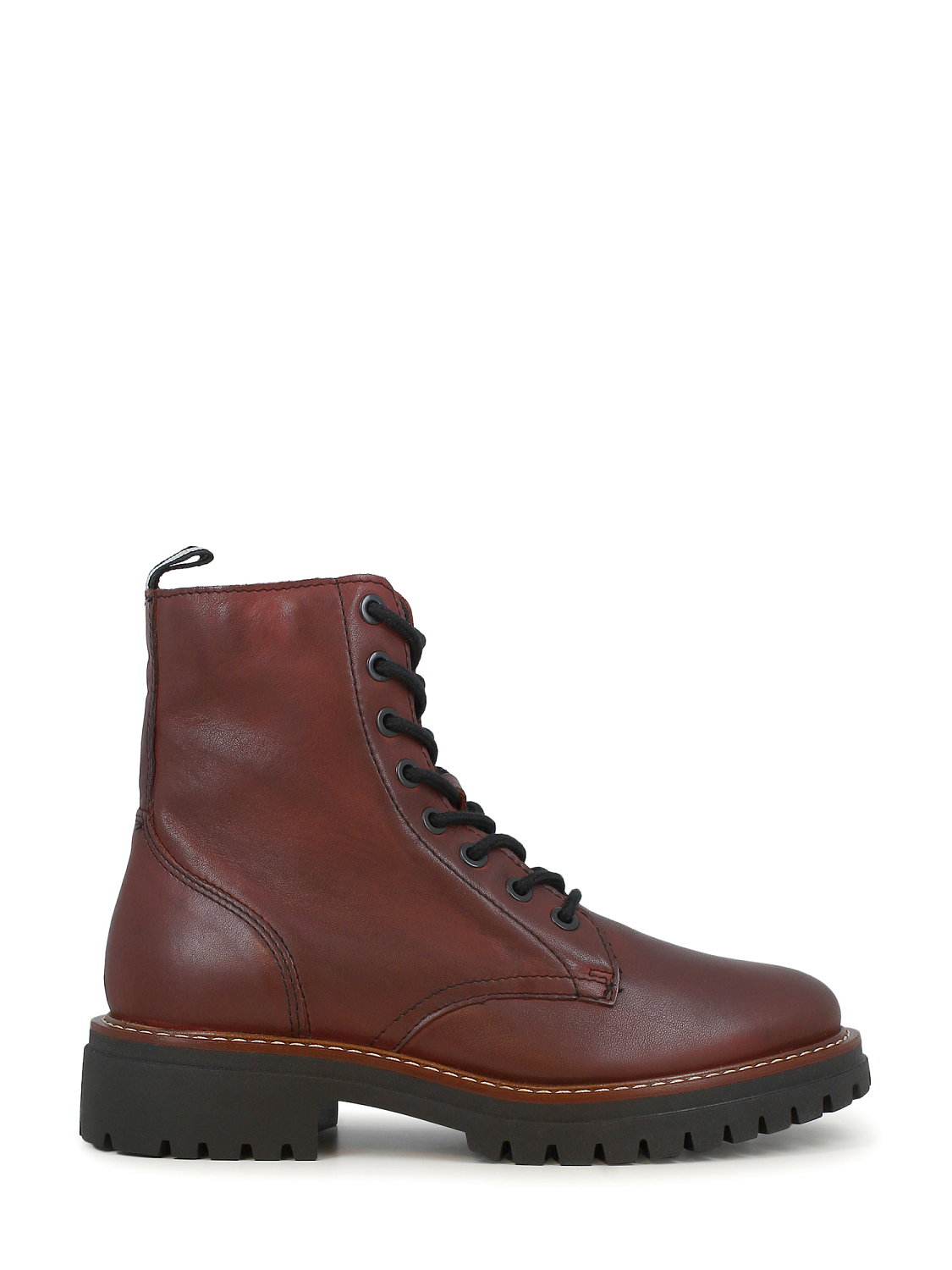 VYNE Savona Leather Lace Boots Burgundy