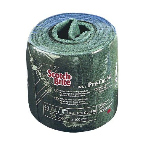 Rouleau abrasif vert prédécoupé Scotch brite