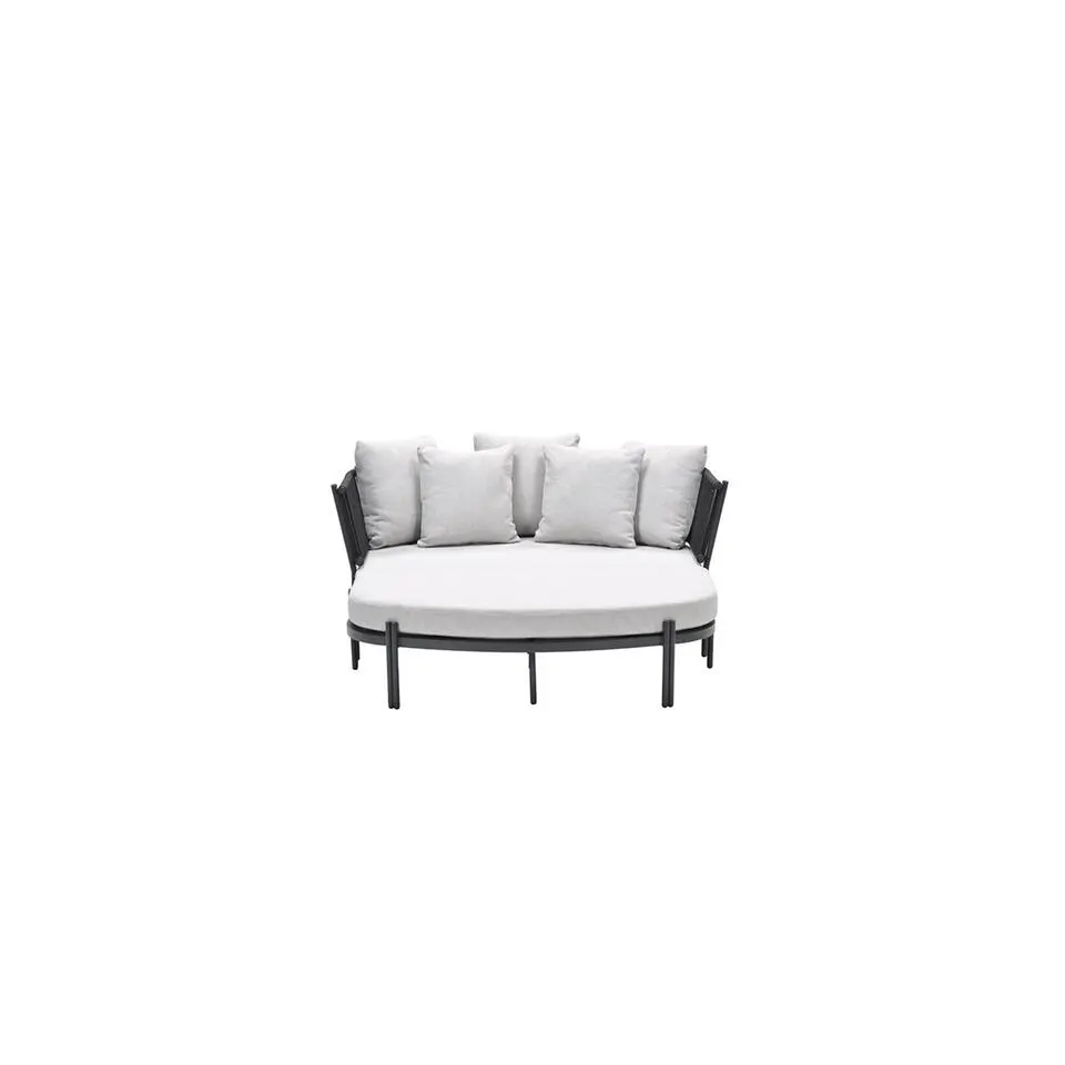 San Remo divanbed - carbon black - rope lava zwart - valley sand