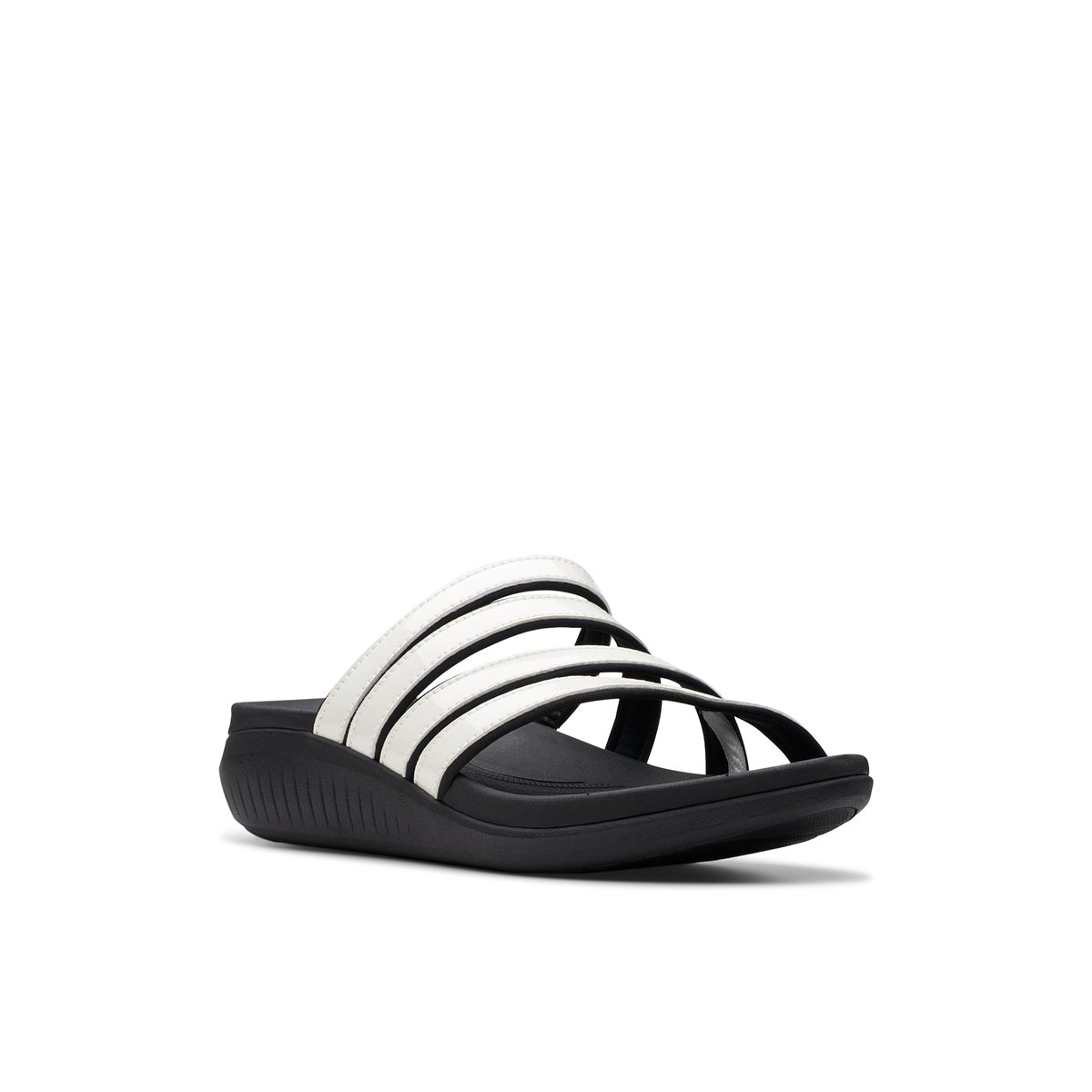 CLARKS-Glide_h_iris-Sandale athlétique - Talon plat - Blanc