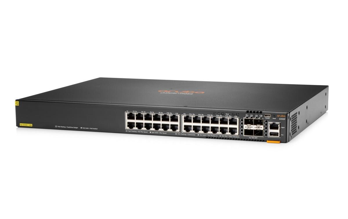 PoE+ Switch CX 6200F 24G PoE+ 28 Port<br>Aruba CX 6200 Switch-Serie