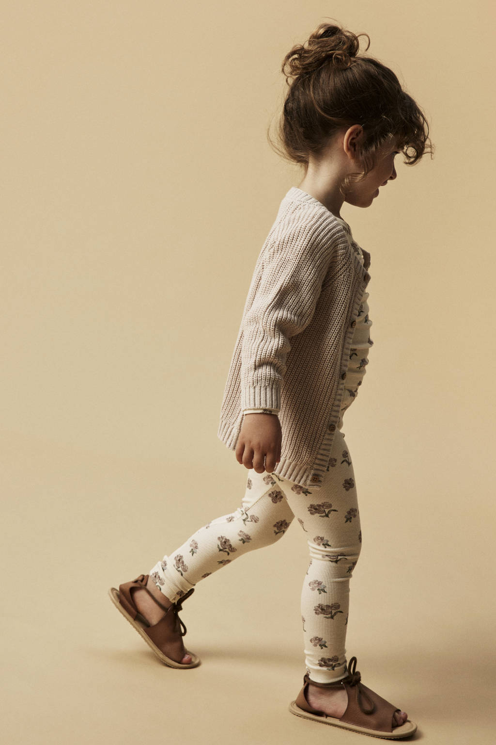 LIL' ATELIER gebreid vest NMNEMLEN beige
