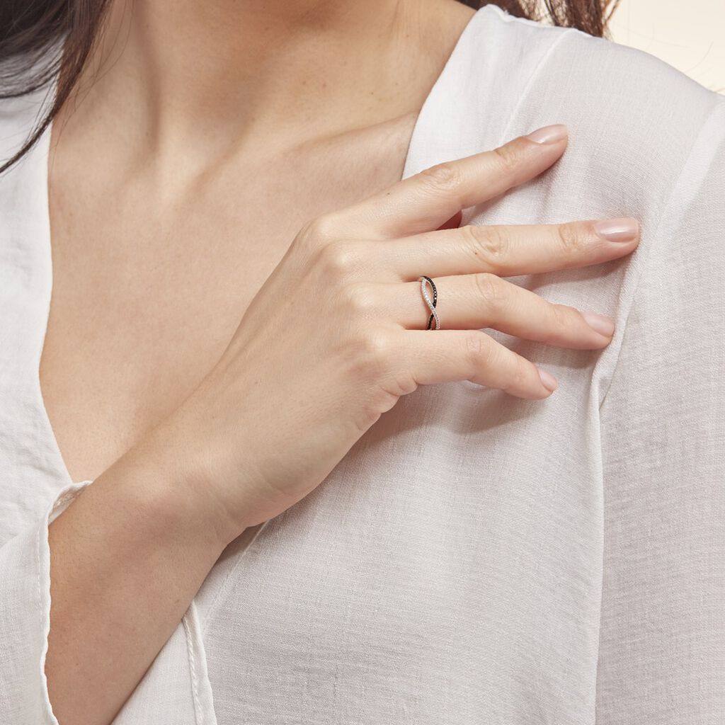Bague Prudentia Argent Blanc Oxyde De Zirconium