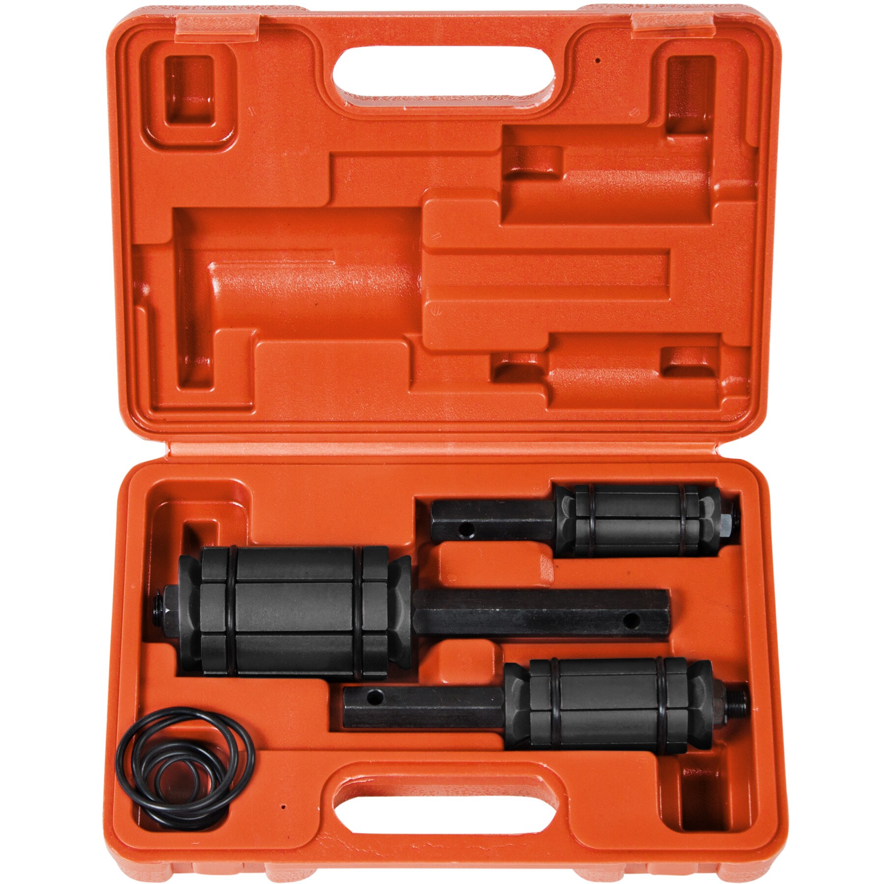 tectake® Auspuff-Rohraufweiter, 3 Rohraufweiter aus Stahl, für ein gleichmäßiges Ausweiten, robuster Kunststoffkoffer