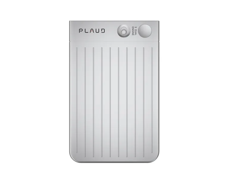 PLAUD NOTE AI Voice Reader Silver - AI transcription in 112 languages 30-hour battery life and premium design