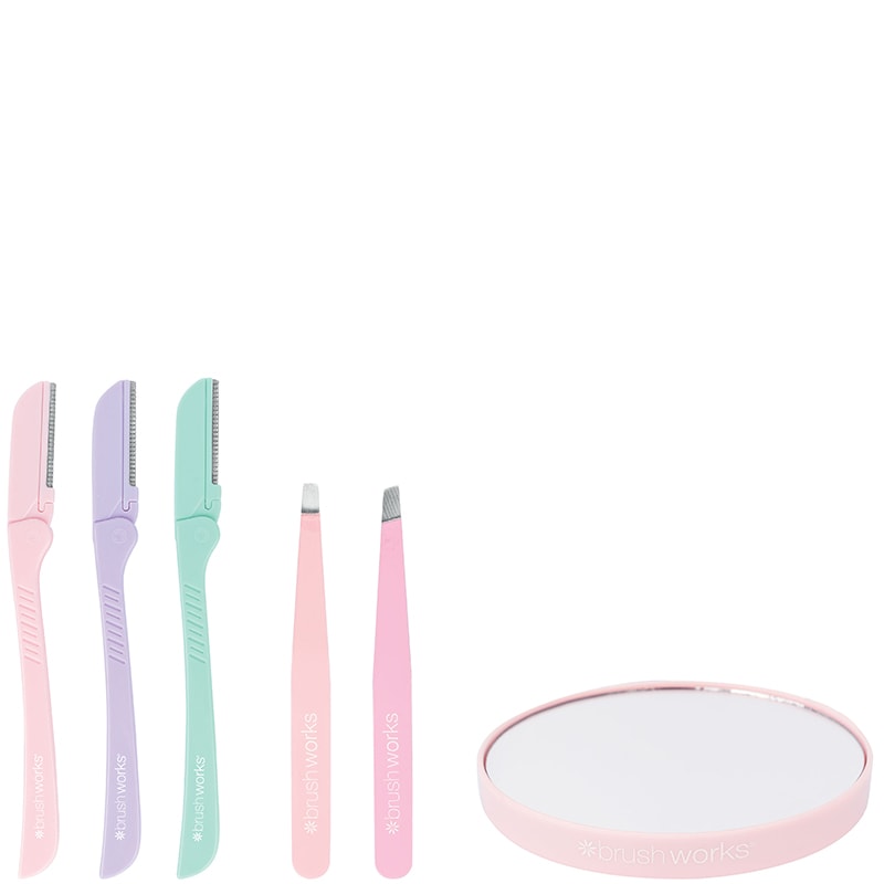Coffret épilation sourcils - Pinces à épiler, rasoirs & miroir - 6 produits