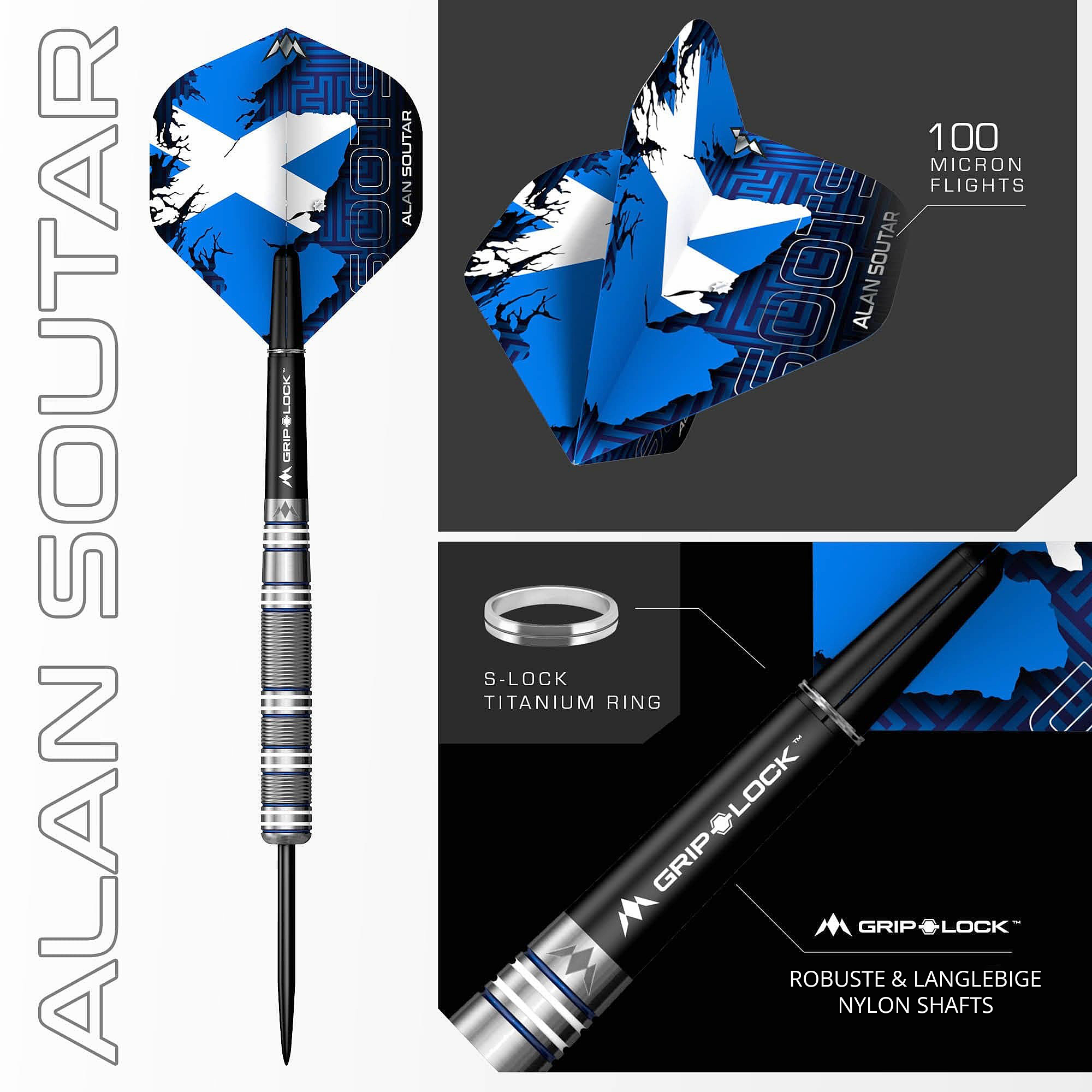 Mission - Alan Soutar Blue & White - Steeldart