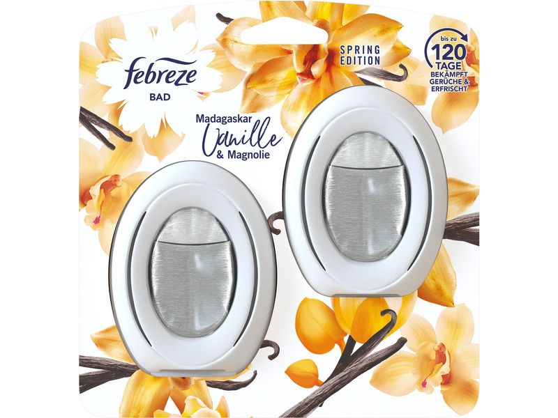 Febreze Bad Lufterfrischer Vanille Duo 16 ml Neutralisiert Gerüche für bis zu 60 Tage