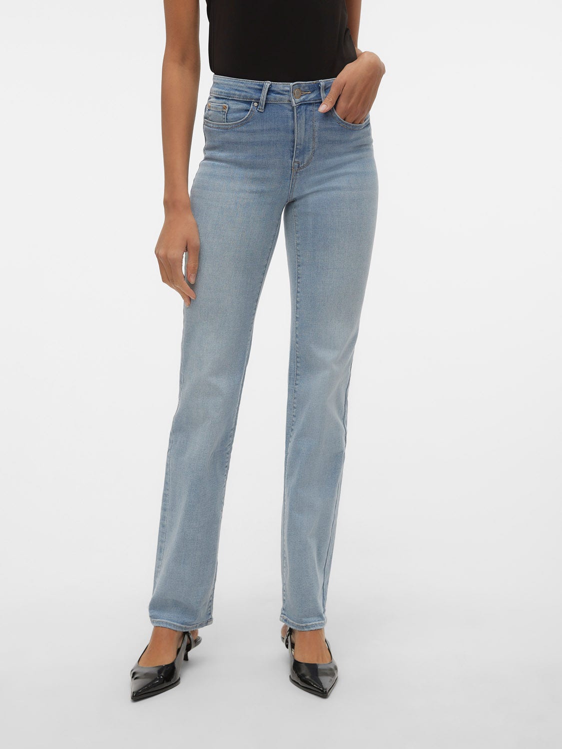 Vero Moda  Mid Rise Straight Fit Jeans