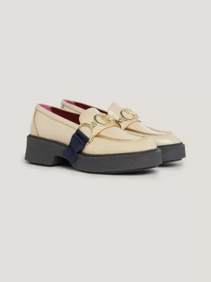Mocassins plataforma robustos de couro