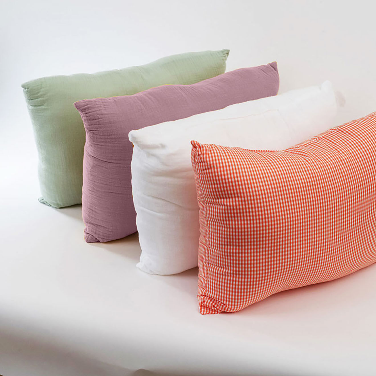 Papate Coussin Rectangle en Coton Bio rose - 30x40 cm