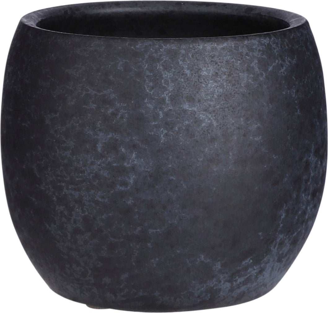 Mica Decorations bloempot Lester zwart D 14 H 12 cm