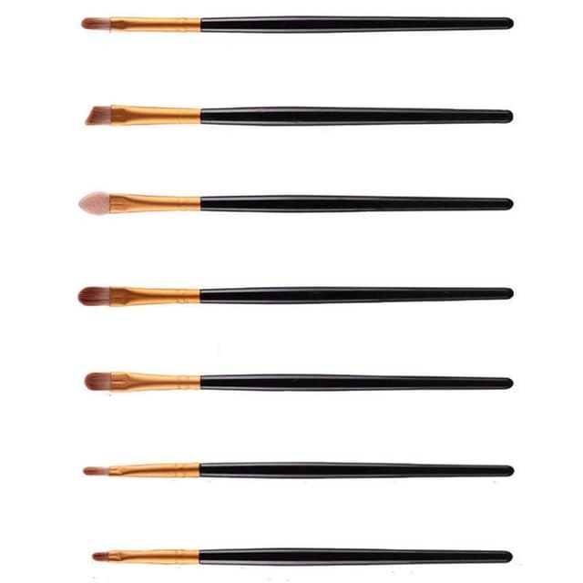 Professionelle blide make-up børster 20-Pack, svart, Guld