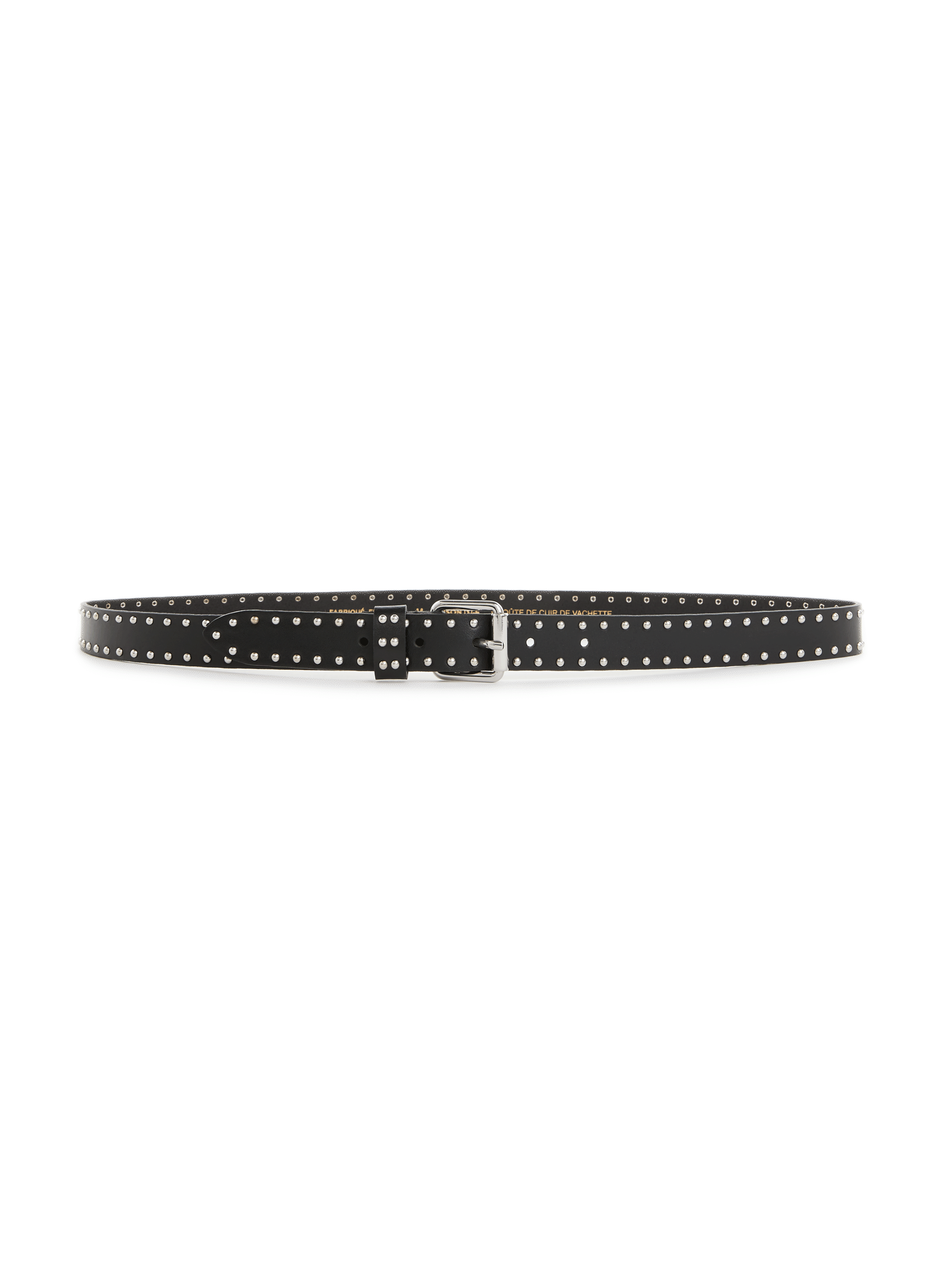 Ceinture en cuir lisse | Noir