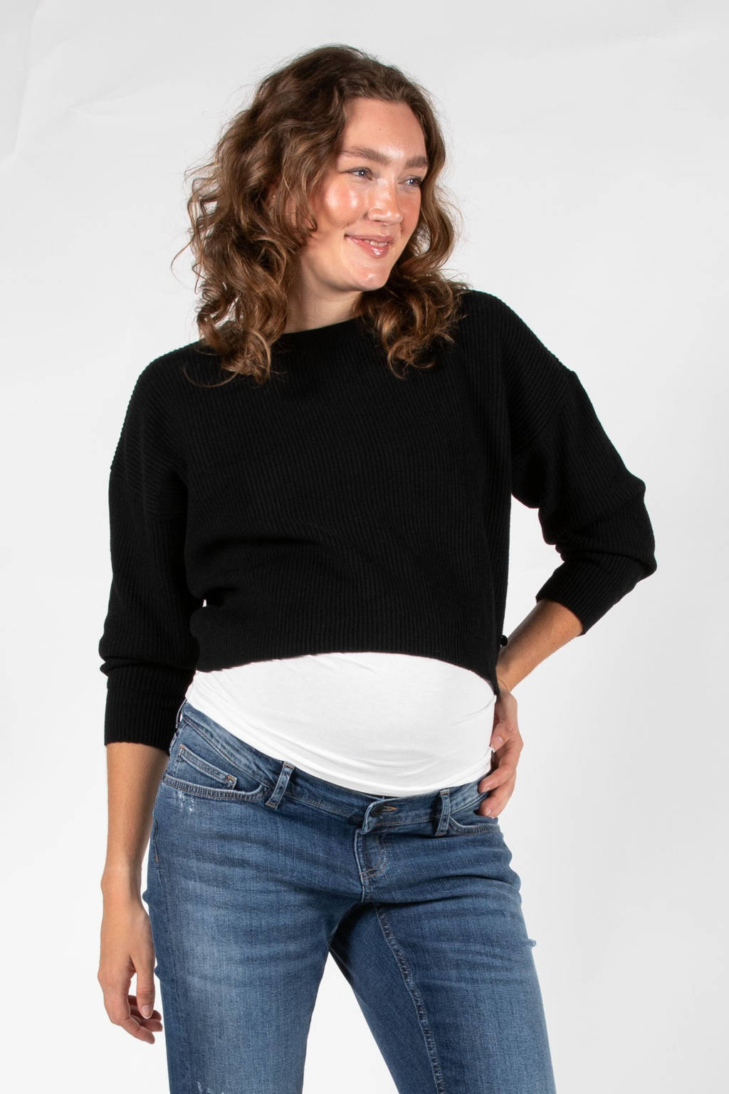 cropped top zwart