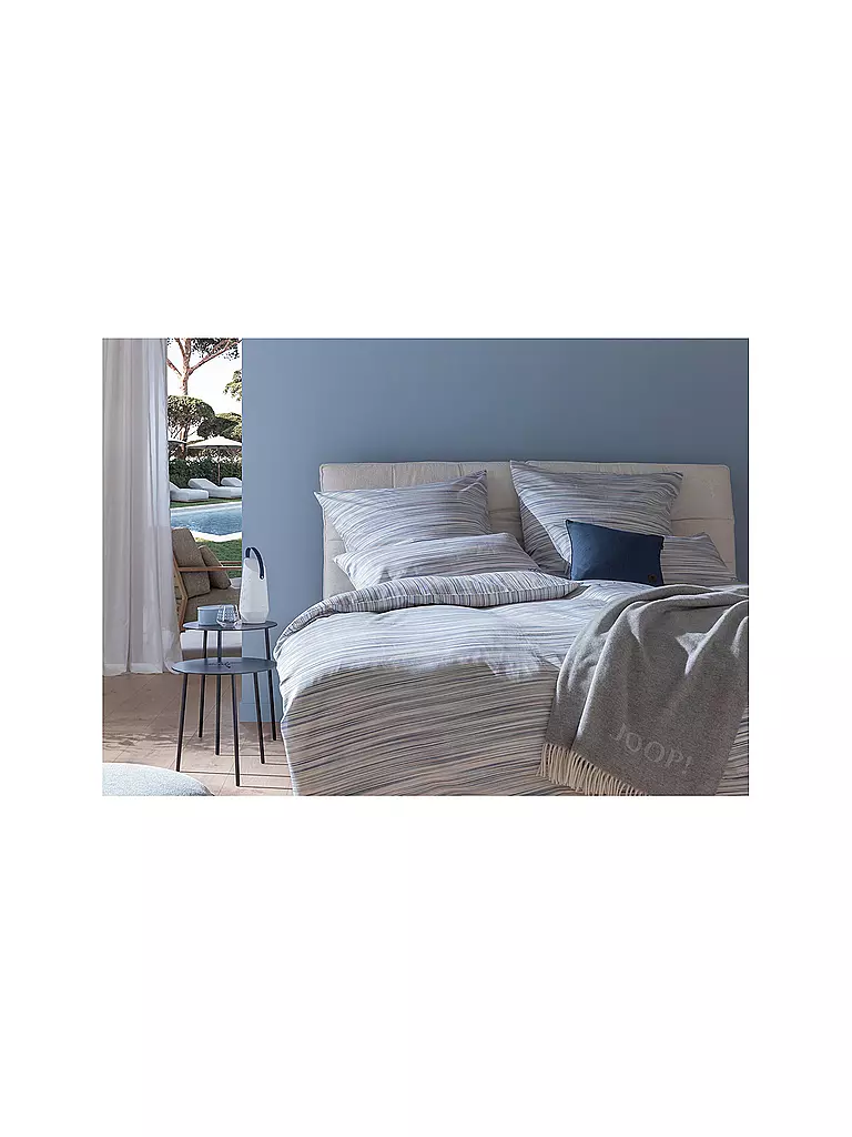 JOOP Satin Bettwäsche VIVID 70x90cm/140x200cm Sky blau