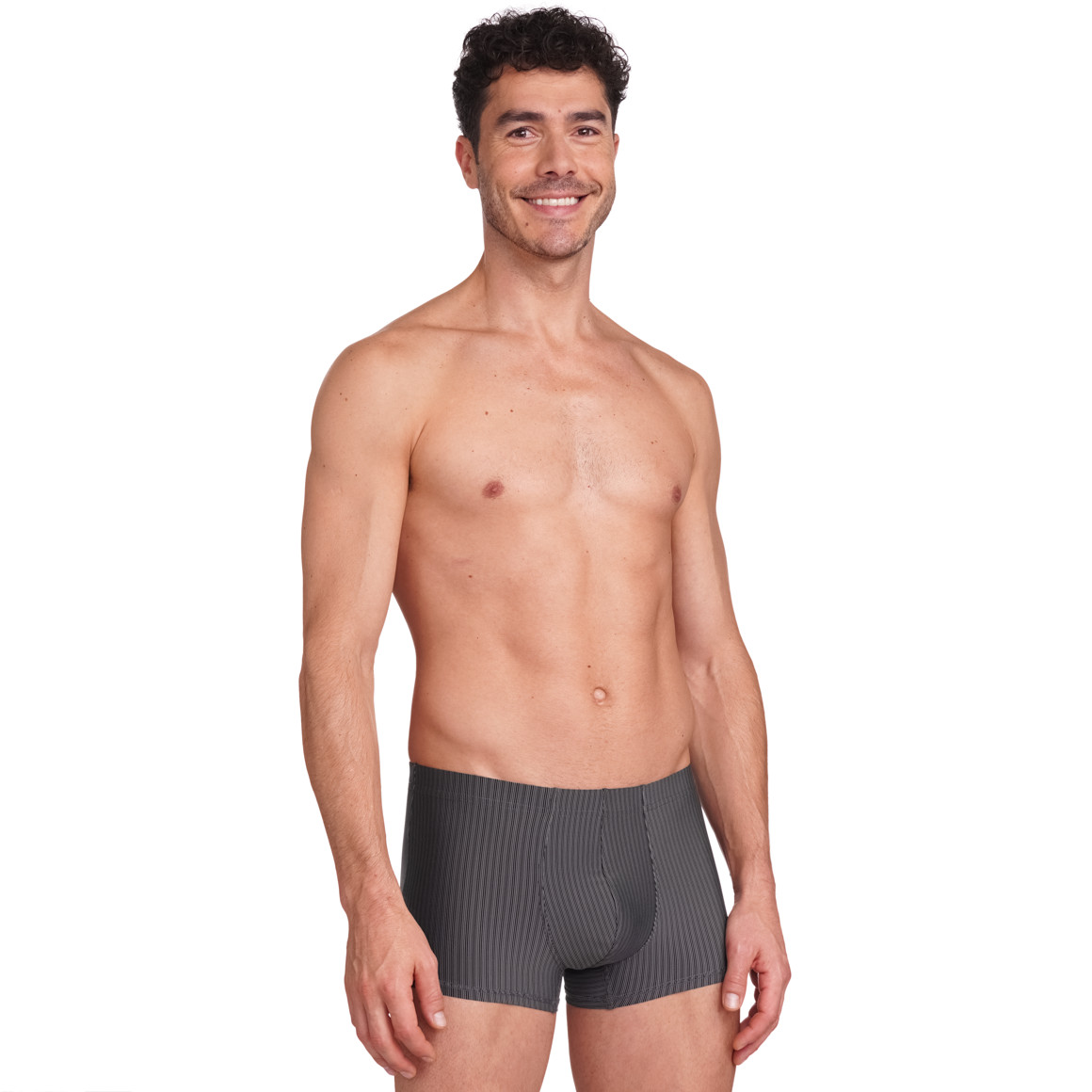 VanVaan Herren Mikrofasershorts mit Streifen dunkelgrau