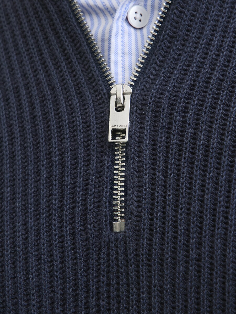 JACK & JONES<br>Suéter com gola marinheiro e meio zíper