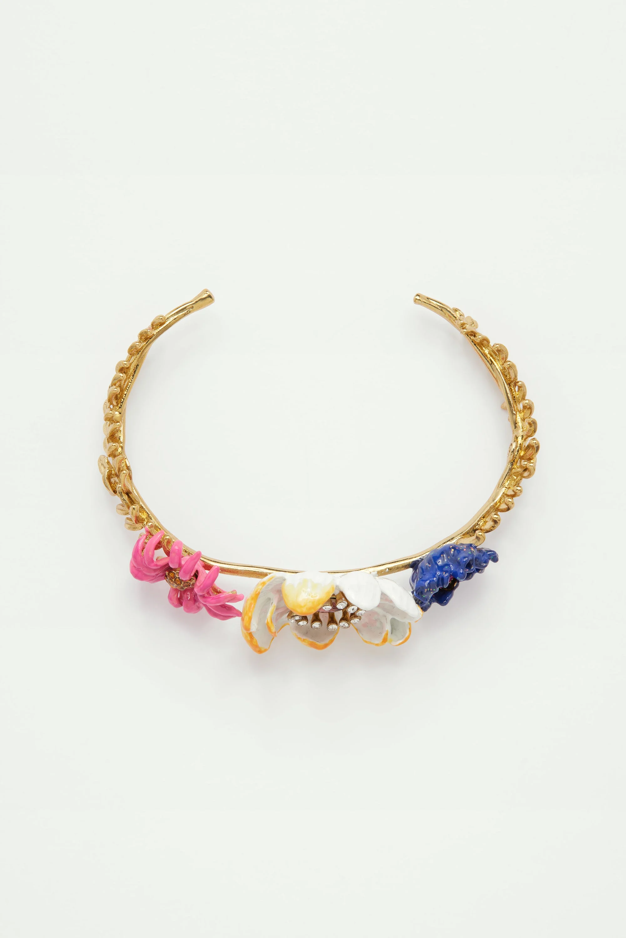 Bracelet jonc bouquet de fleurs | Multicolore