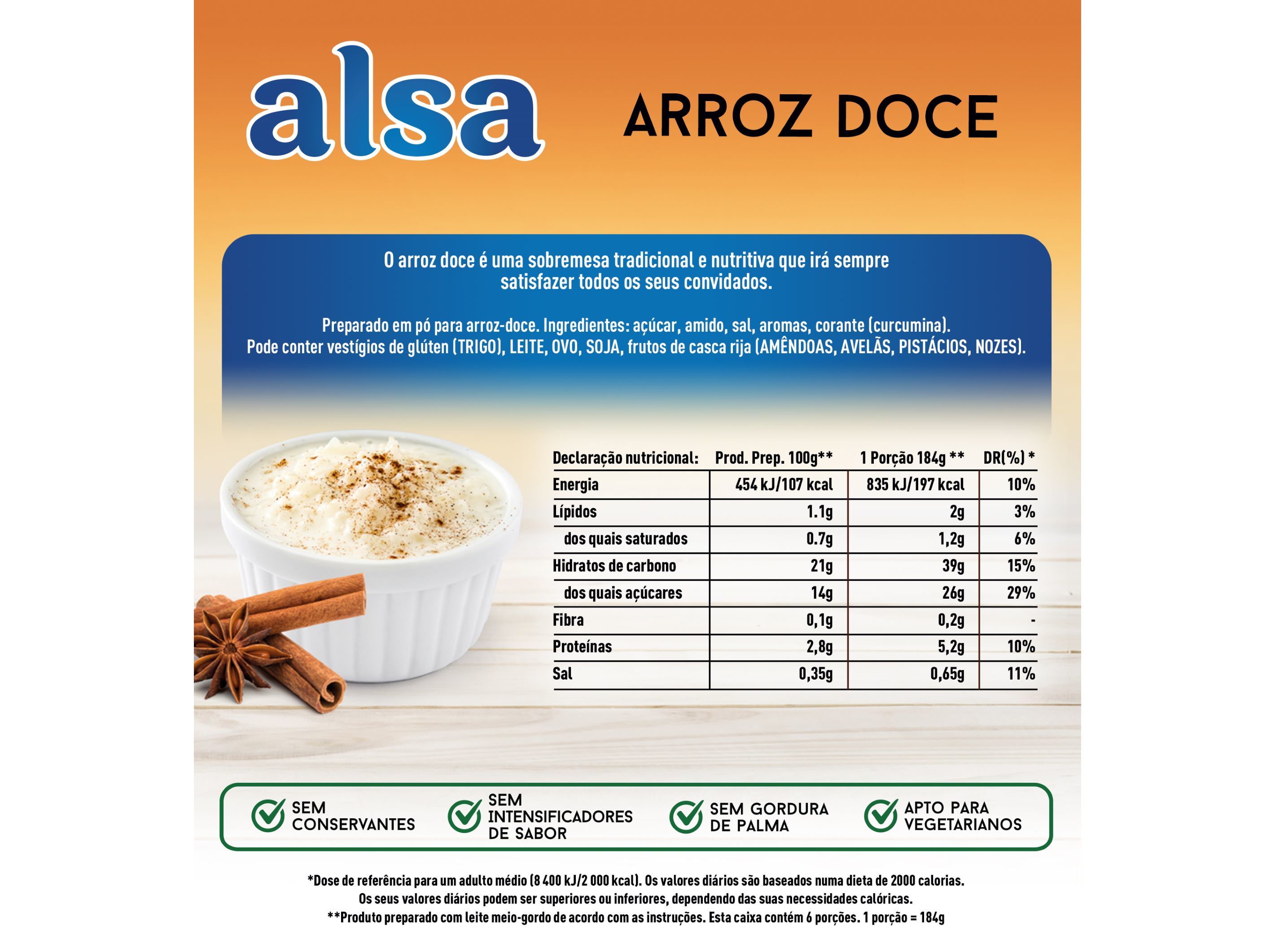ARROZ DOCE ALSA 125 G