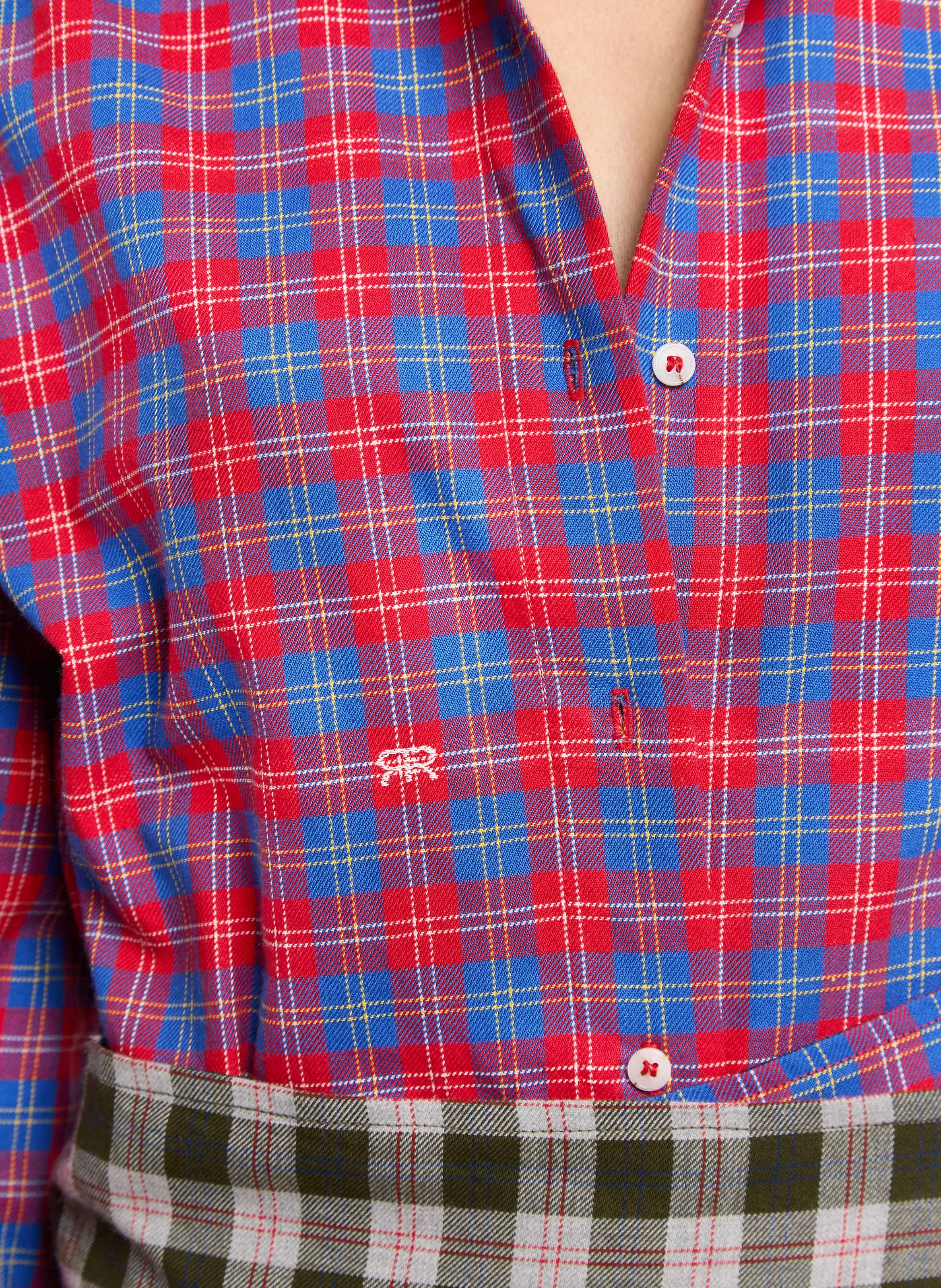 AGAIN - Chemise oversize col classique en coton | Rouge