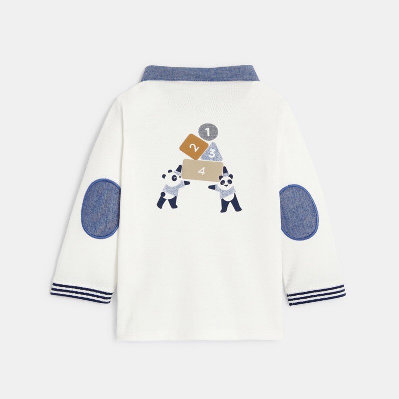 Polo maille piquée blanc bébé garçon Blanc