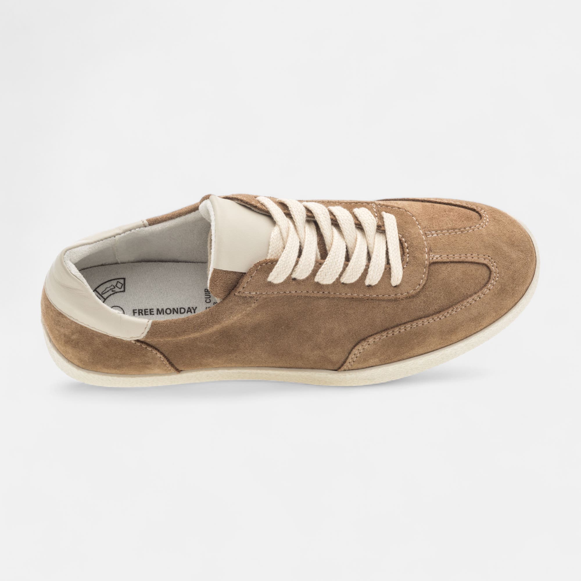 Baskets basses Femme en cuir taupe
