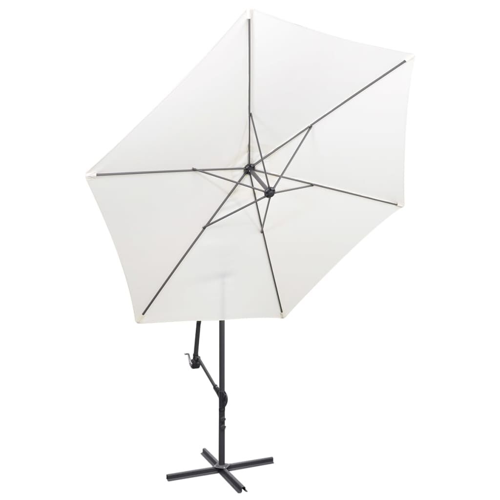 vidaXL Zwevende parasol 3 m zand