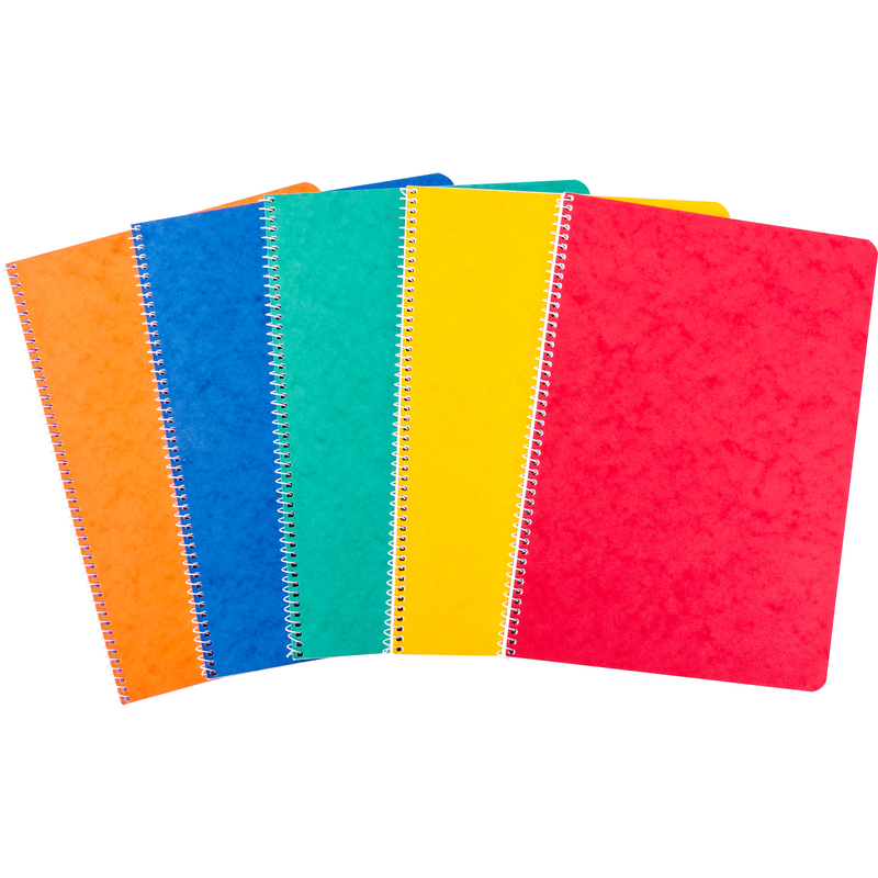 novooo Professional Spiralheft, A4, kariert 4 mm, assortiert