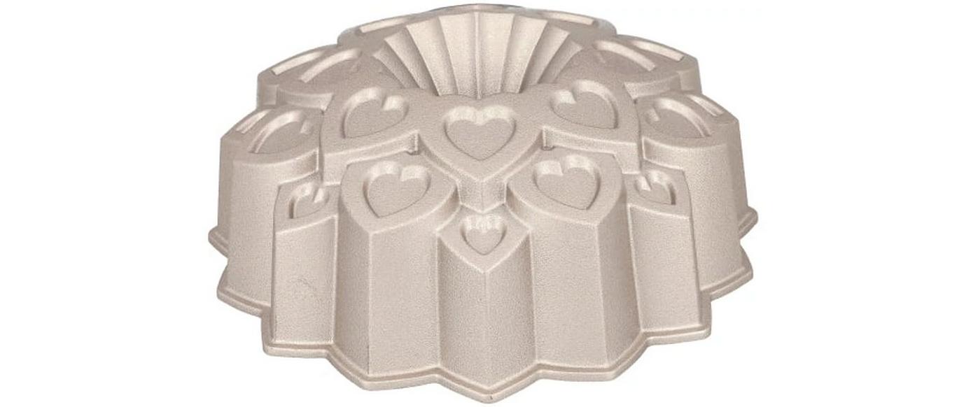 Gugelhupf-Backform Contoura Love 25 cm, GoldEinzigartige Form zum Backen von Kuchen