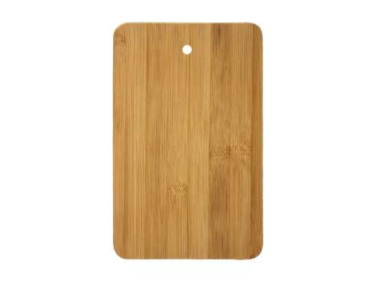 Lot de 4 planches à découper + support en bambou - Beige - L 22.1 x l 14 cm