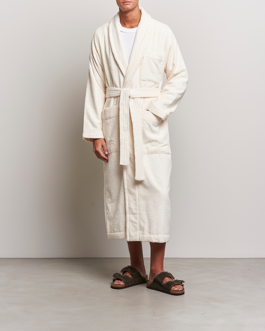 Tekla Organic Terry Bathrobe Ivory