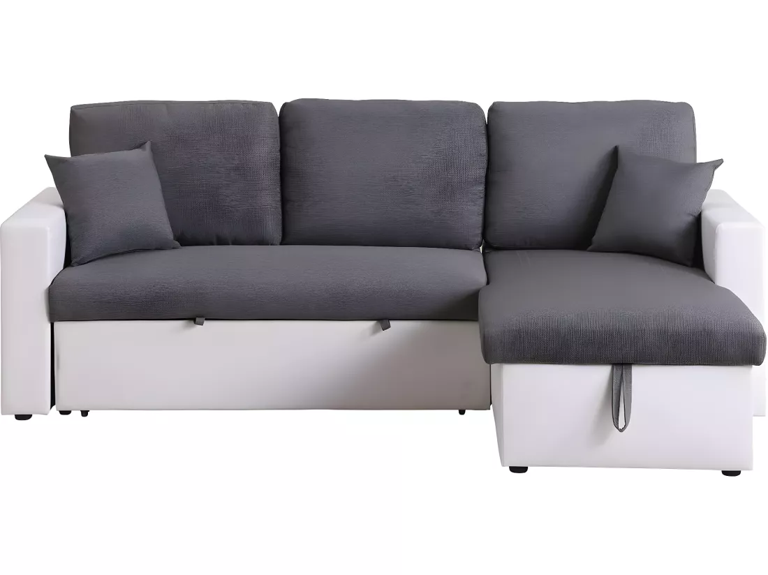 Canapé d'angle convertible/ réversible avec coffre 