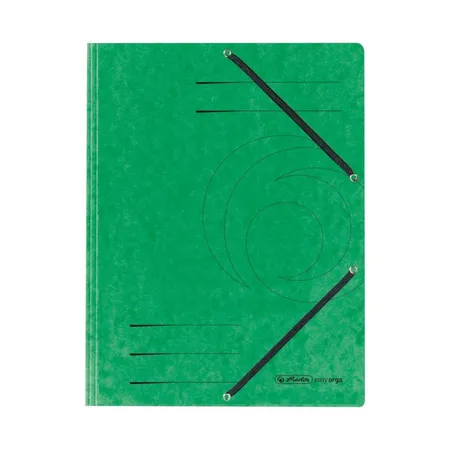 Herlitz Einschlagmappe mit Gummizug A4 Pappe grün