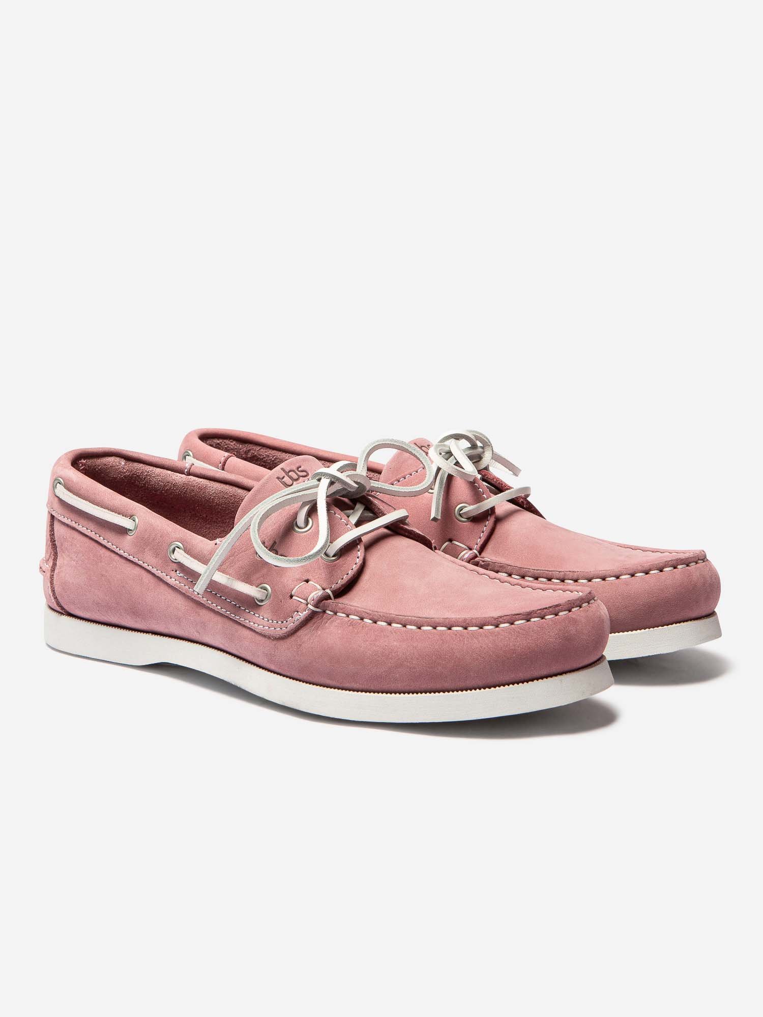 Chaussures Bateau Homme Cuir Rose
