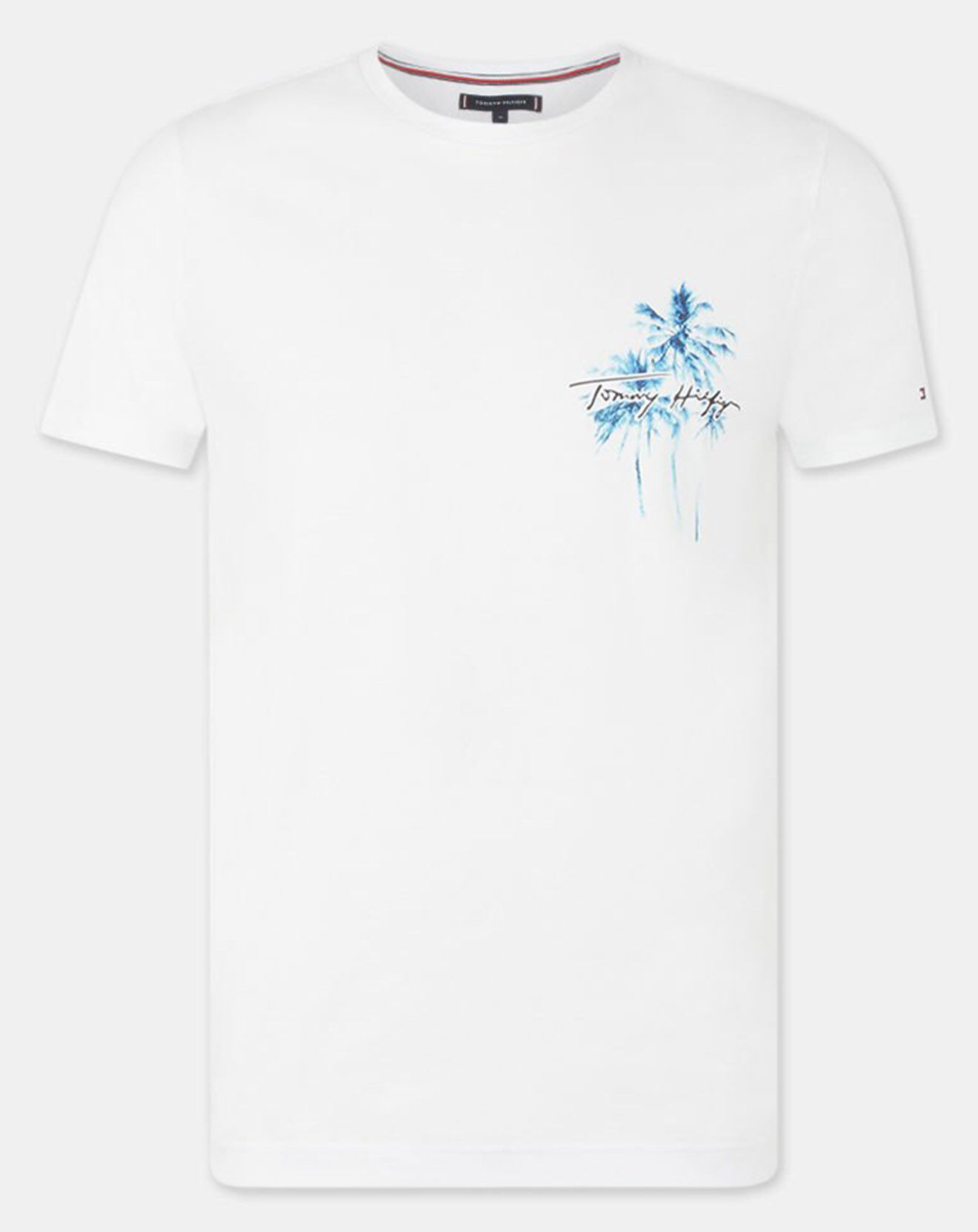 Tommy Hilfiger T-Shirt 100% Coton Bio Palm blanc