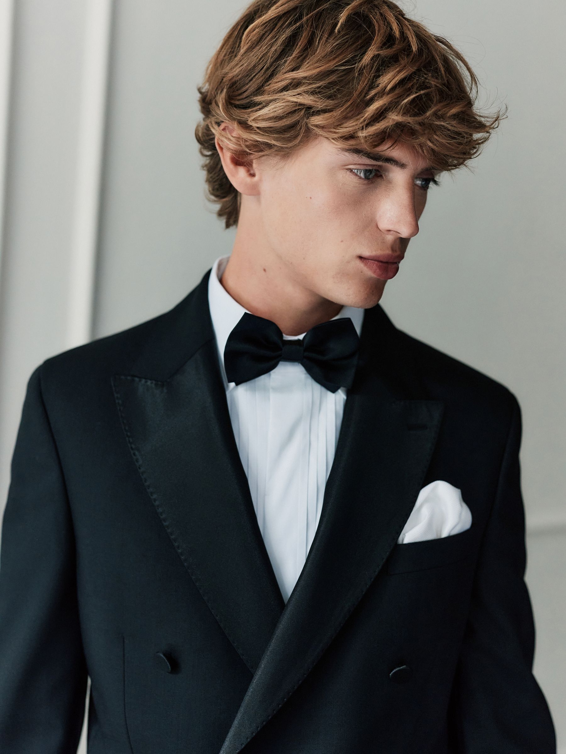 Zwart - Signature Nova Fides 100% Italian Wool Double Breasted Tuxedo Suit Jacket