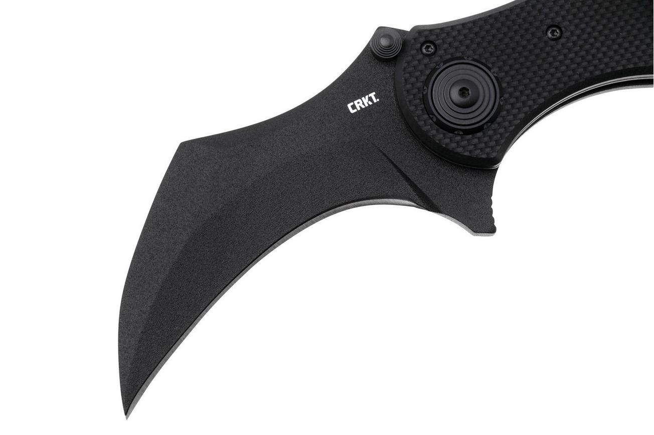 CRKT Du Hoc Deadbolt 2635 Black Powder Coat D2, Black G10, karambitmes, Austin McGlaun design