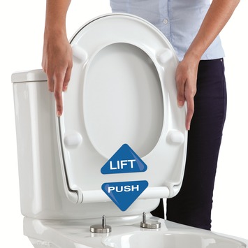 Bemis wc bril Push n'Clean met softclose en quick release