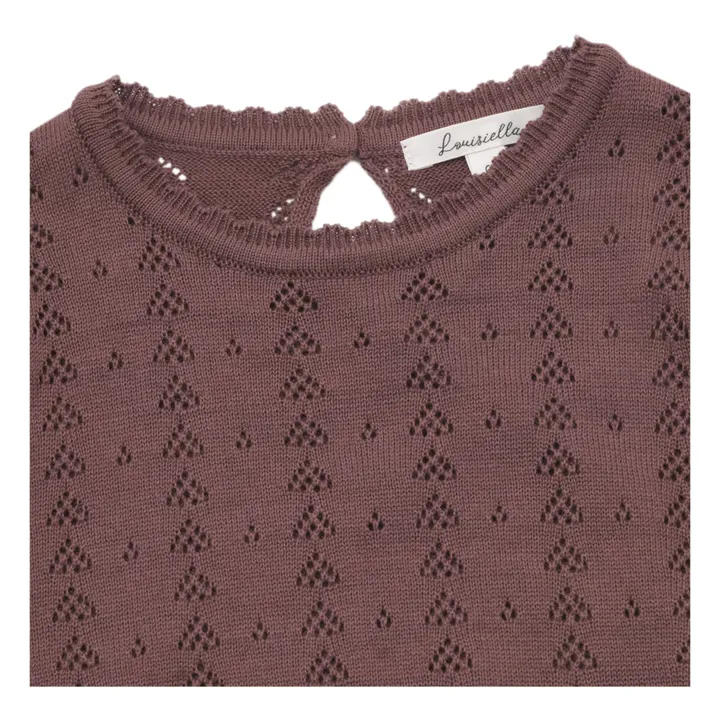 Louisiella Pull Zinnia Ajouré | Prune