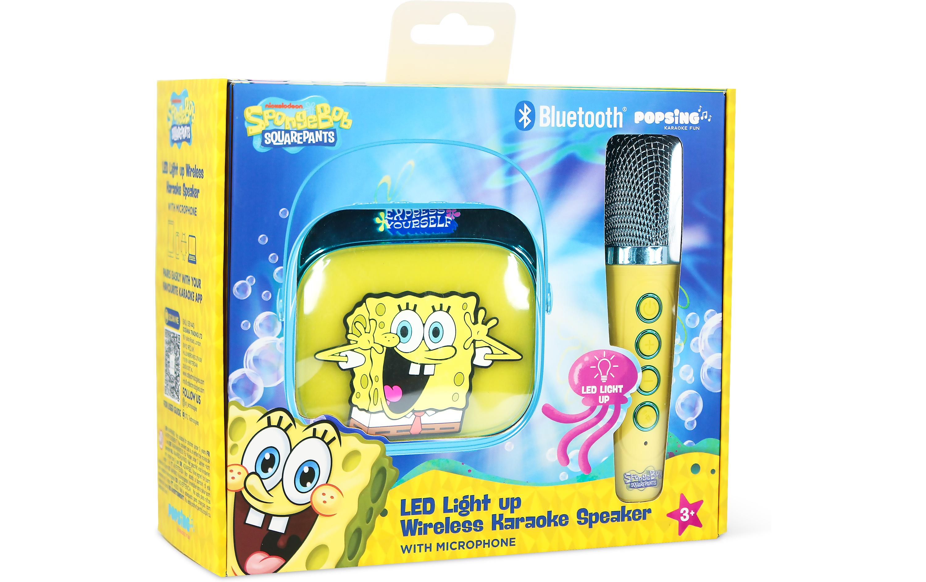 Spongebob LED Wireless Karaoke Lautsprecher und MikrofonMit LED-Leuchten
