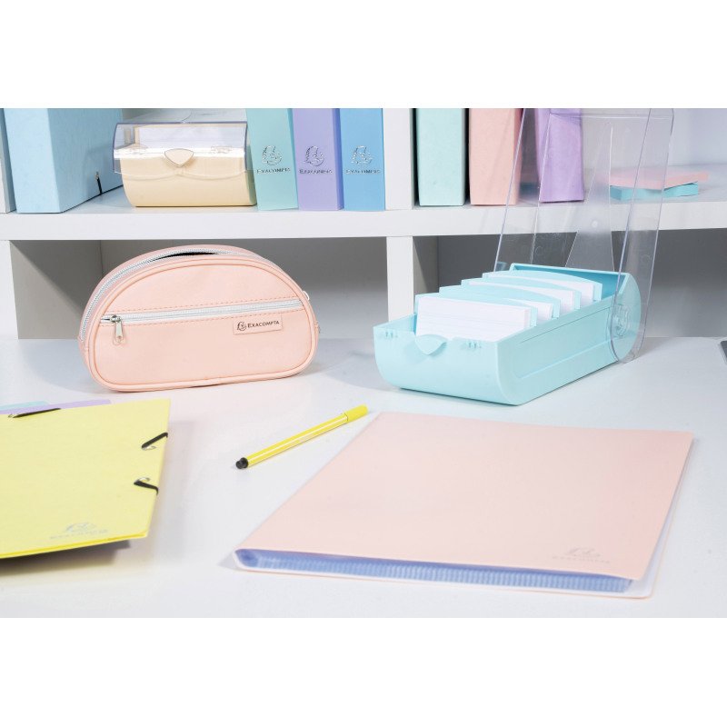 Protège-documents Aquarel Exacompta polypropylène A4 40 pochettes - 80 vues couleurs assorties