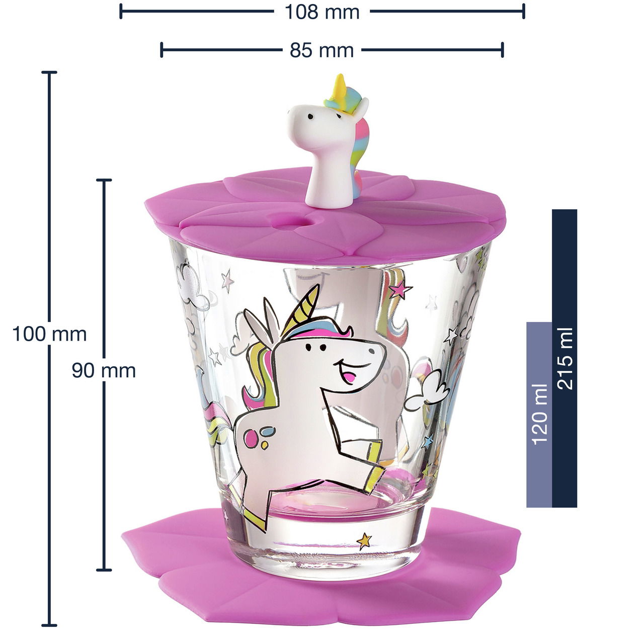 Leonardo Kindertrinkset 3-tlg. Einhorn
