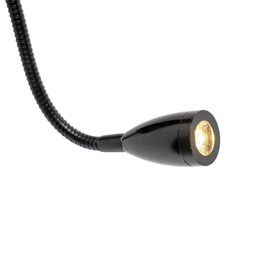 Qazqa wandlampen stacca zwart e27