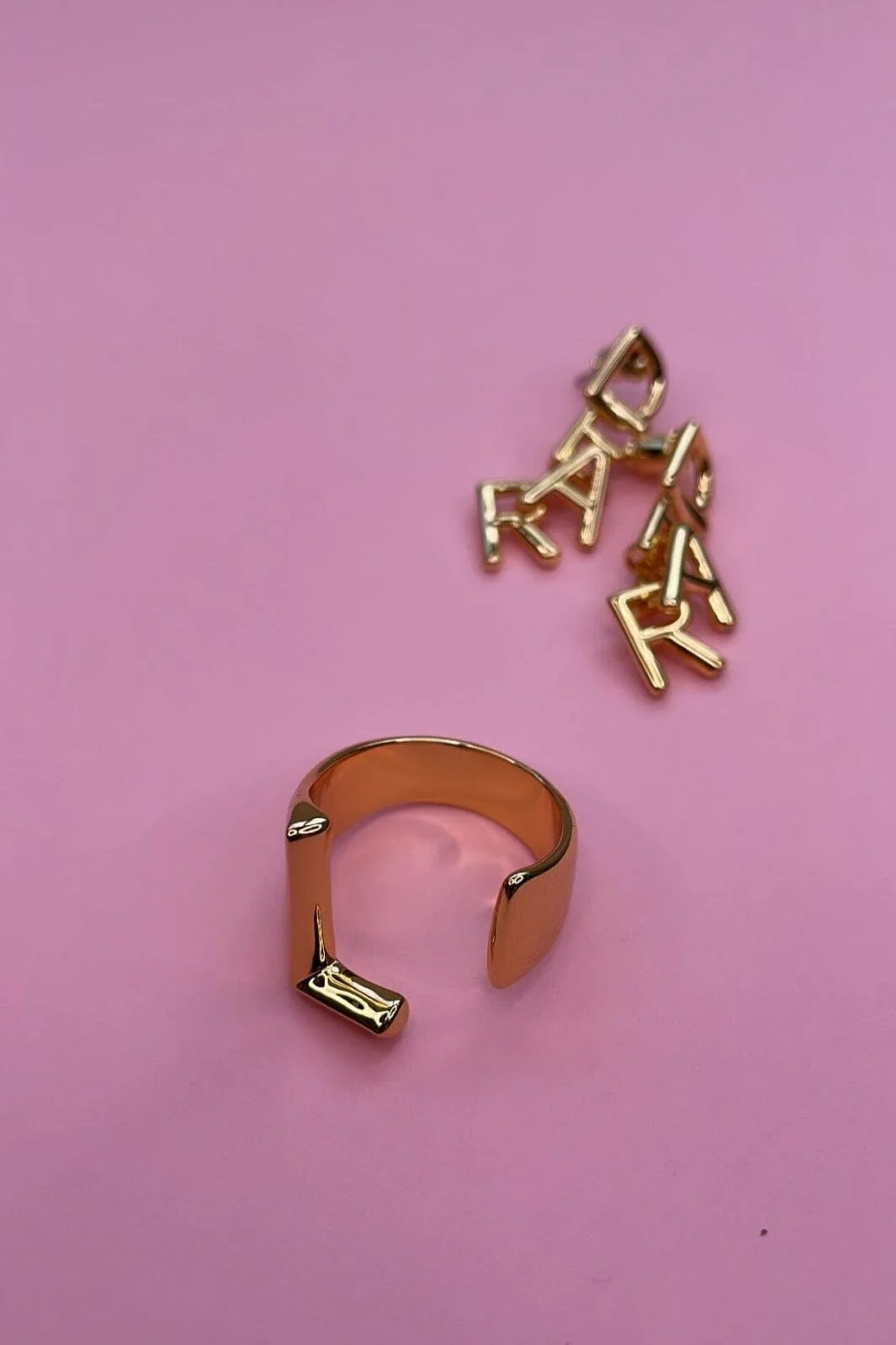 Mellow Moon Letter Big Ring