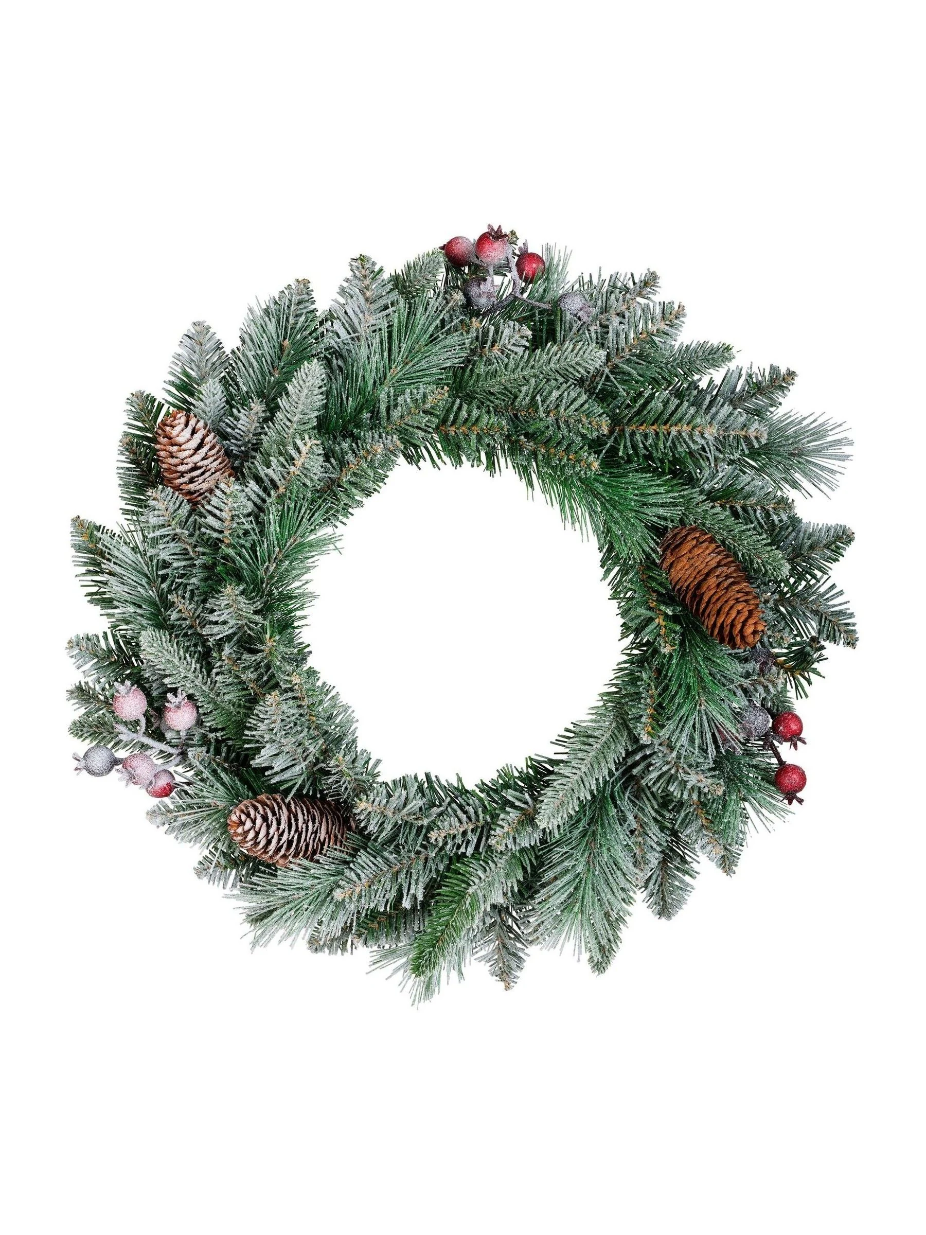 Everlands Windham Frosted 50cm Kerstmis Krans
