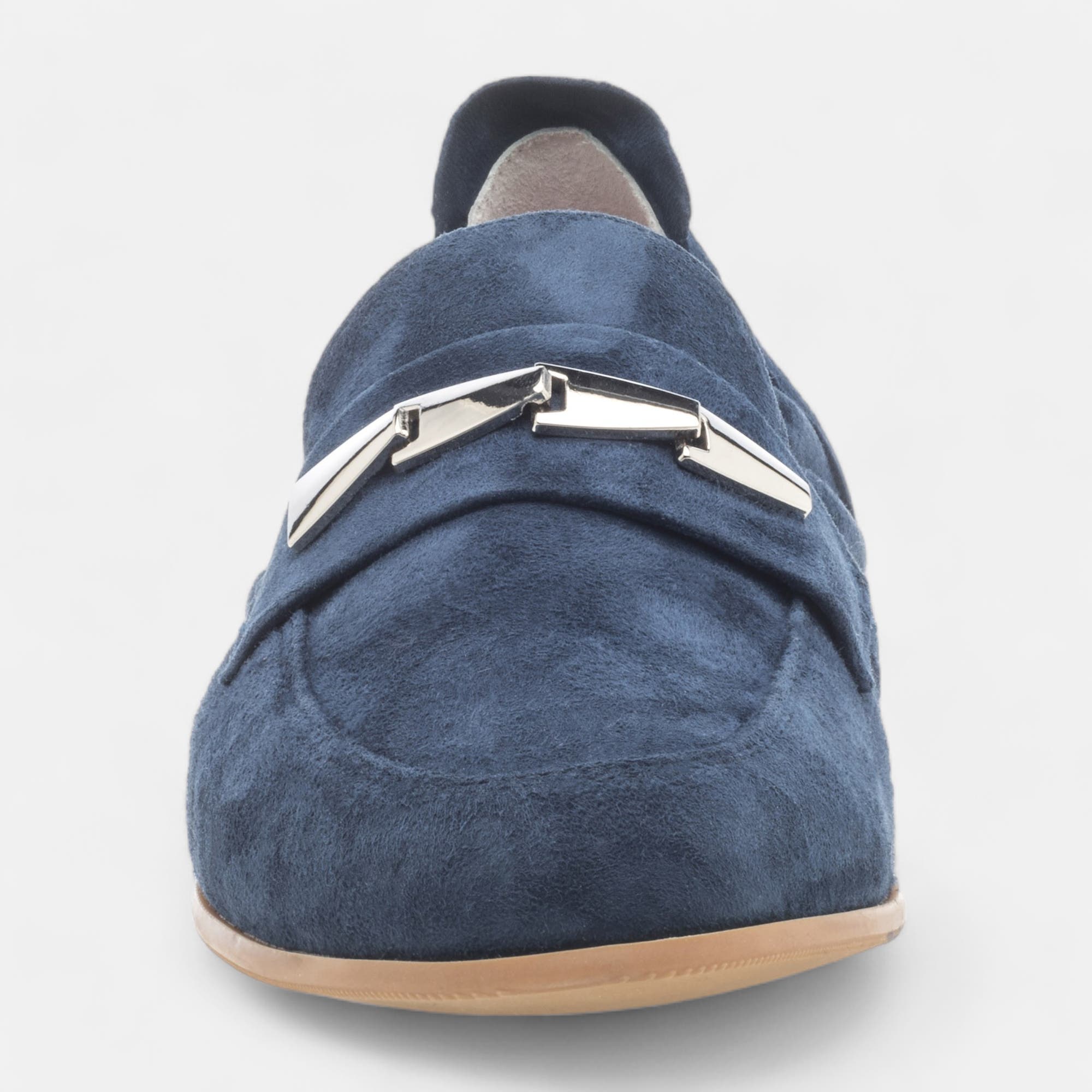 Mocassins Femme en cuir bleu marine