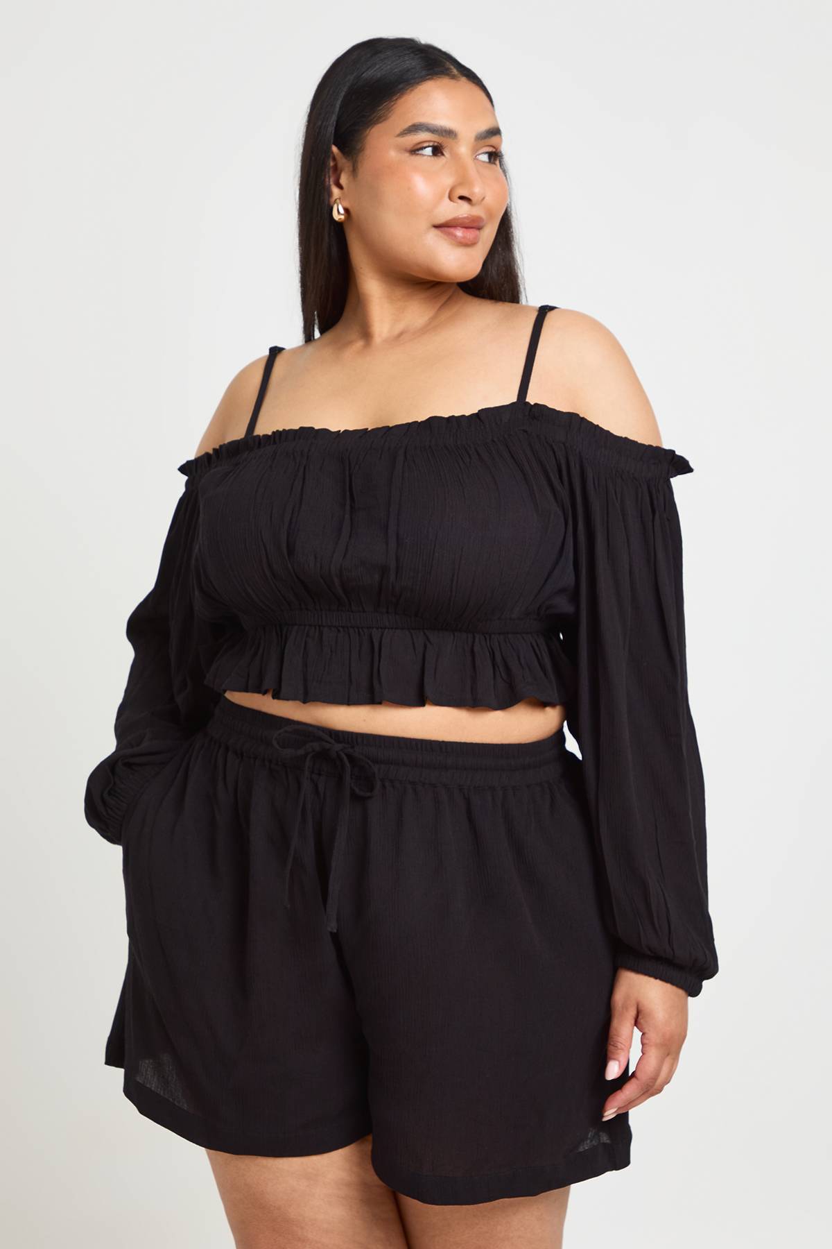 boohoo Short De Plage Texturé Grande Taille