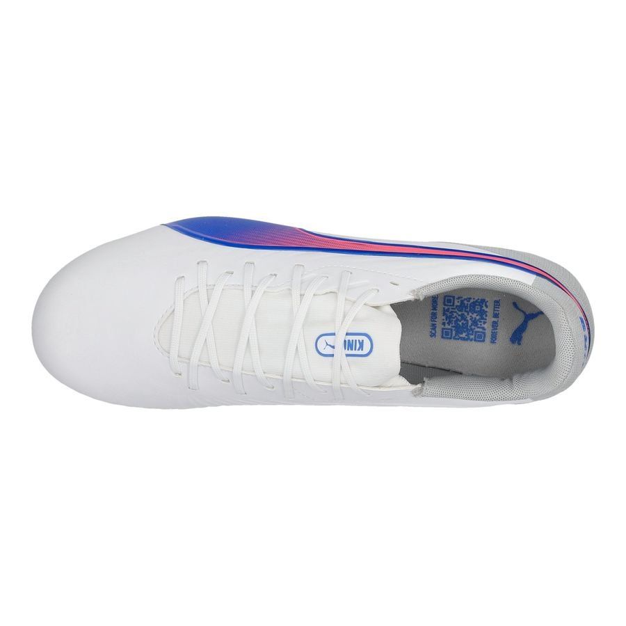 PUMA King Match SG Formula - Blanc/Bleu/Flat Light Gray